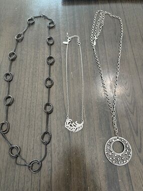 NY Collection Silver Multi-Style Women's Necklace Set